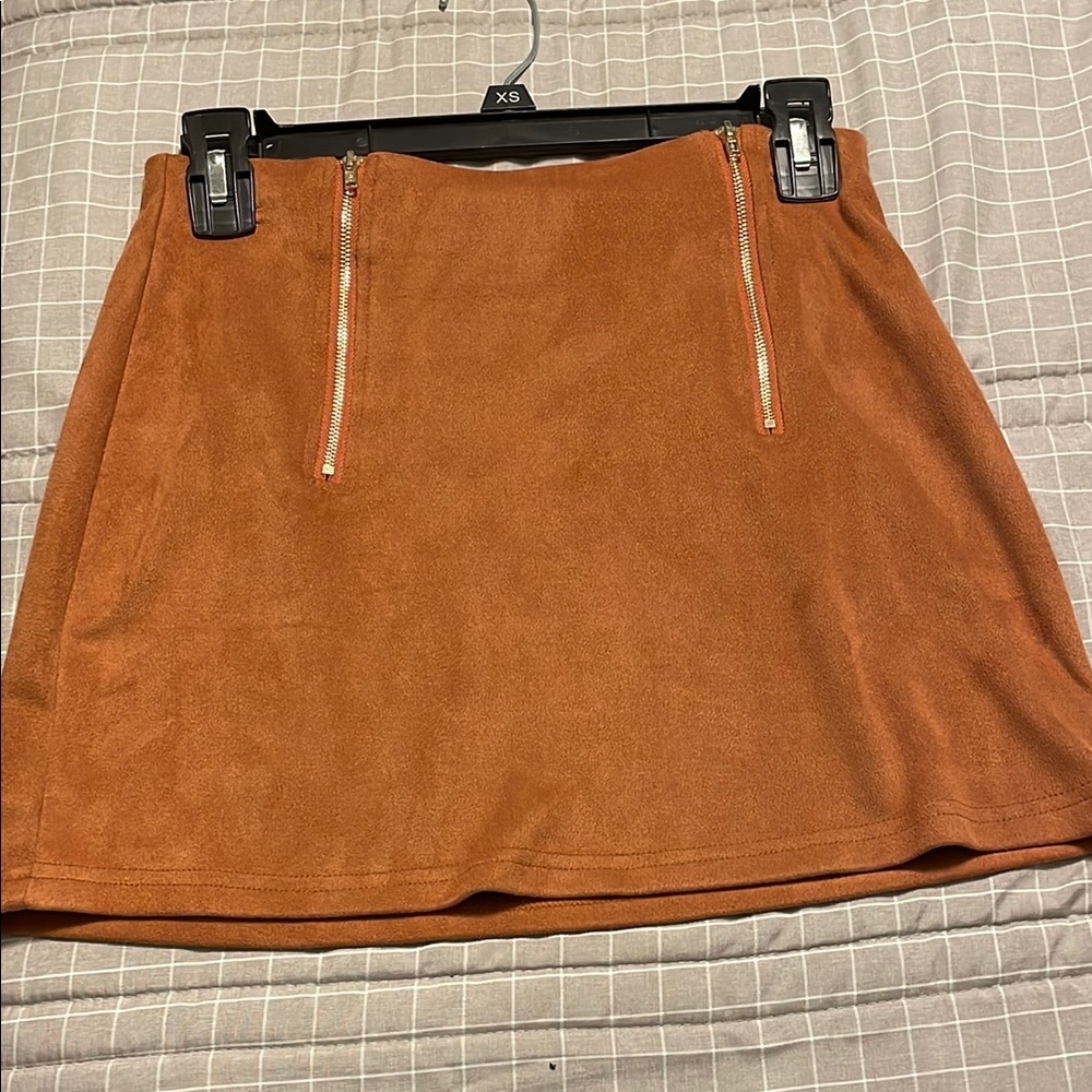 SHEIN Tan A-Line Mini Skirt Casual